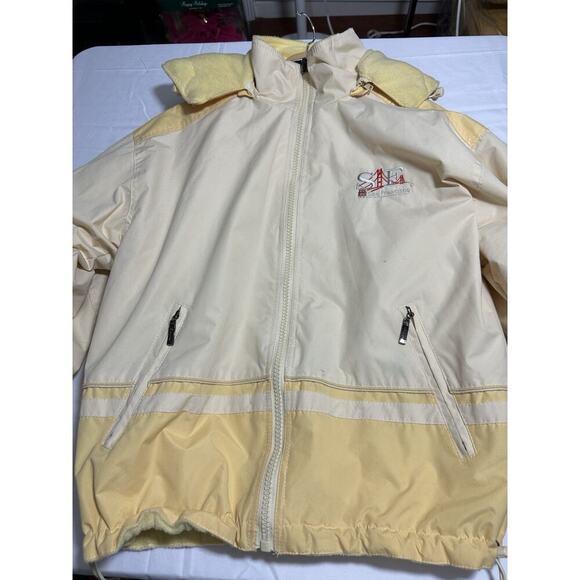 CHENERAL San Francisco Reversible Jacket Removable Hood Adult size Small Yellow - Picture 7 of 13